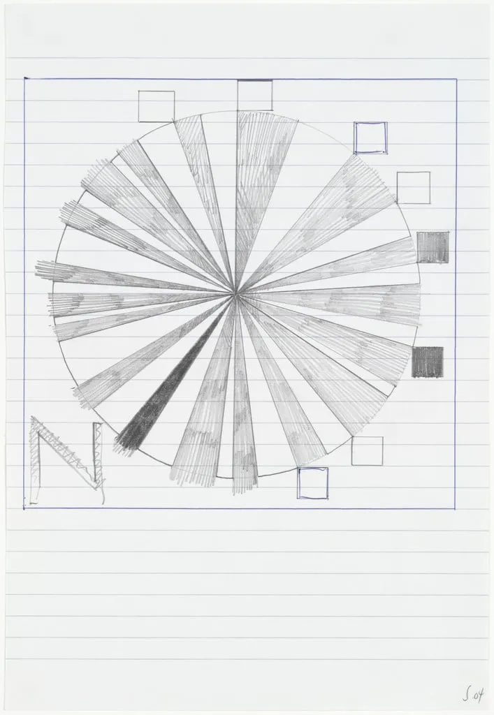 Untitled, by Thomas Scheibitz, graphite, 2004