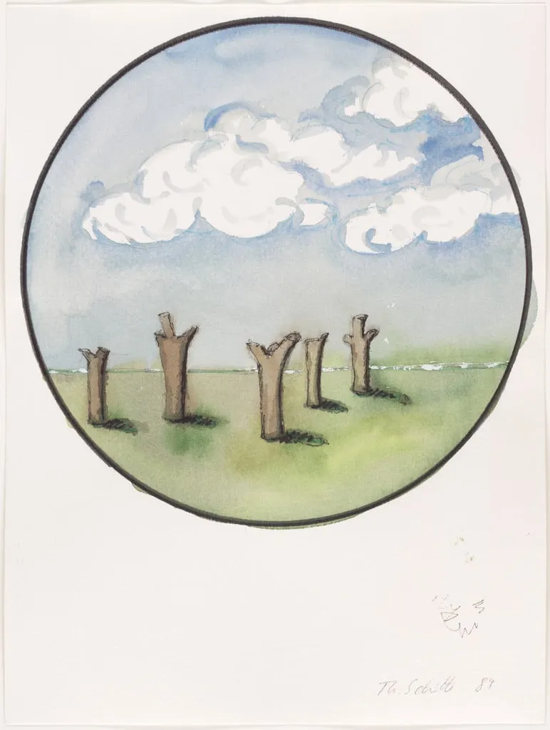 Untitled, by Thomas Schütte, watercolor, 1989