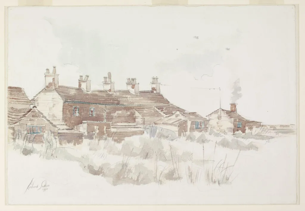 Cottages at Norton, No.3, by Thomas Seddon, watercolor