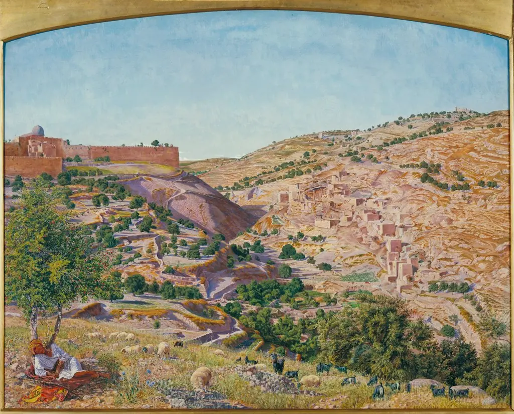 Jerusalem and the Valley of Jehoshaphat from the Hill of Evil Counsel, by Thomas Seddon