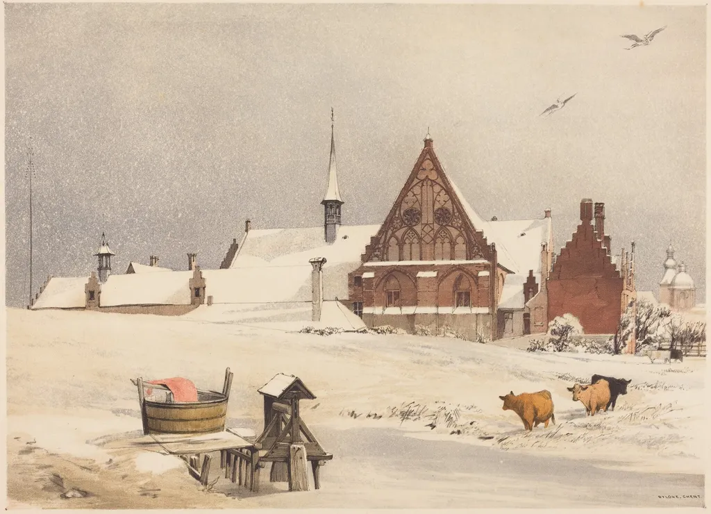 Byloke, Ghent, by Thomas Shotter Boys, ink, 1839