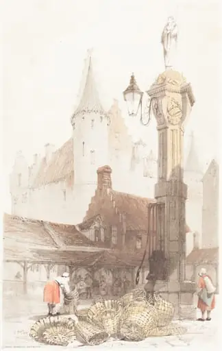 Fish Market, Antwerp, by Thomas Shotter Boys