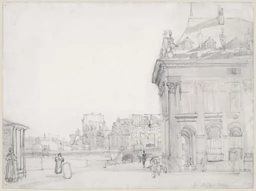 Ile de la Cité from the Institut, Paris, by Thomas Shotter Boys
