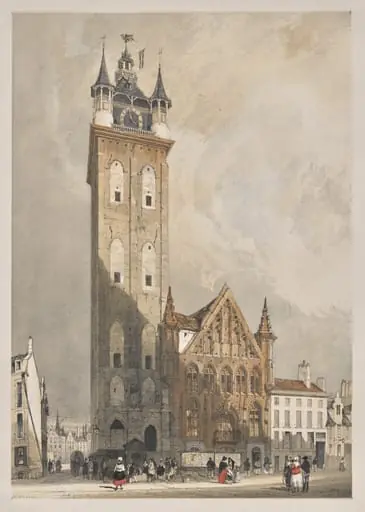 Picturesque Architecture in Paris, Ghent, Antwerp, Rouen: Belfrey, Ghent, Belgium, by Thomas Shotter Boys