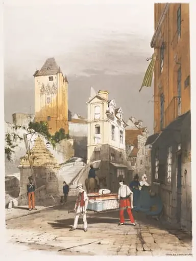 Picturesque Architecture in Paris, Ghent, Antwerp, Rouen, Etc.: Tour de Remy, Dieppe, by Thomas Shotter Boys
