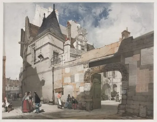Picturesque Architecture in Paris, Ghent, Antwerp, Rouen: Hôtel de Cluny, Paris, by Thomas Shotter Boys