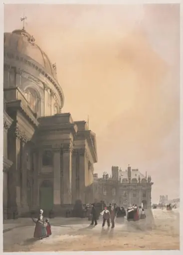 Picturesque Architecture in Paris, Ghent, Antwerp, Rouen:  La Chapelle de l'Institut, Paris, by Thomas Shotter Boys