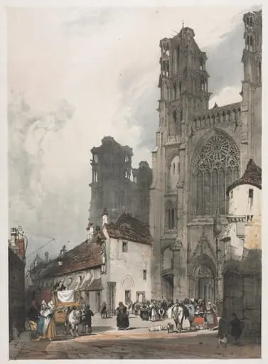Picturesque Architecture in Paris, Ghent, Antwerp, Rouen: Laon, France, by Thomas Shotter Boys