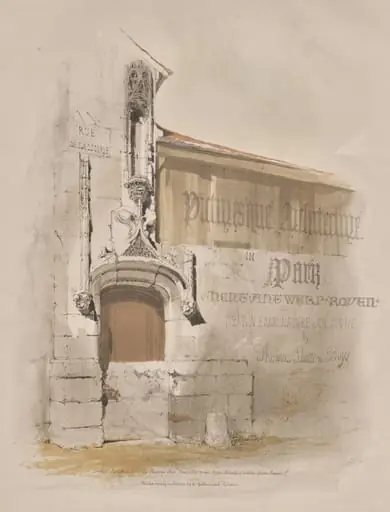 Picturesque Architecture in Paris, Ghent, Antwerp, Rouen: Rue de La Licorne, by Thomas Shotter Boys