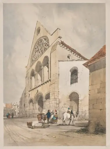 Picturesque Architecture in Paris, Ghent, Antwerp, Rouen: St. Andre, Chartres, France, by Thomas Shotter Boys