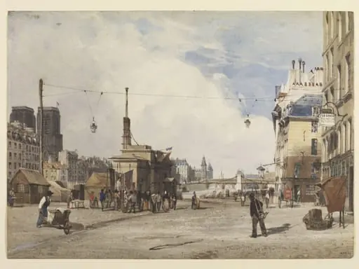 Quai de la Greve, Paris, by Thomas Shotter Boys