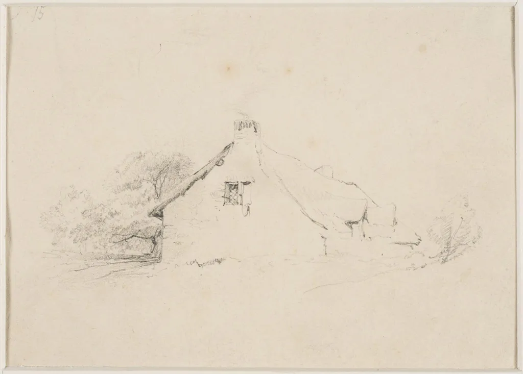 A cottage with trees, by Thomas Sidney Cooper, 1850
