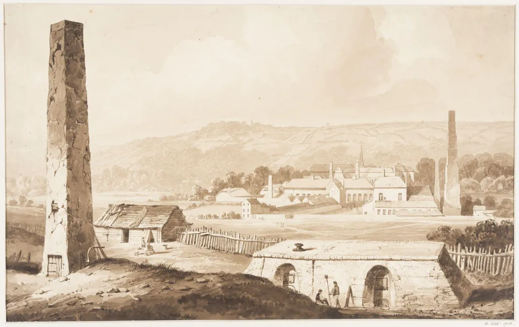 Landscape with factory buildings, by Thomas Sidney Cooper, 1850