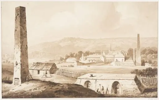 Landscape with factory buildings, by Thomas Sidney Cooper