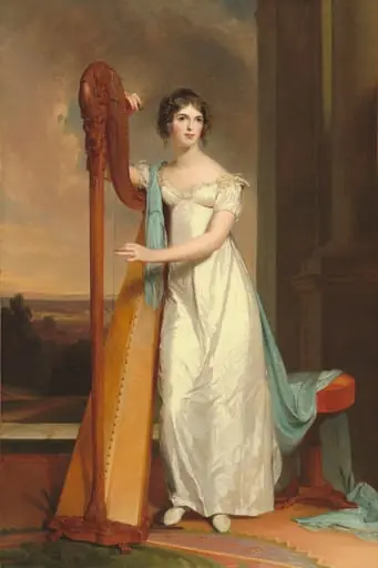 Lady with a Harp: Eliza Ridgely, by Thomas Sully