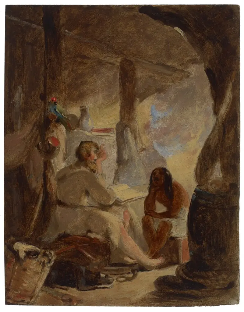 Robinson Crusoe and Friday in the Cave, by Thomas Sully