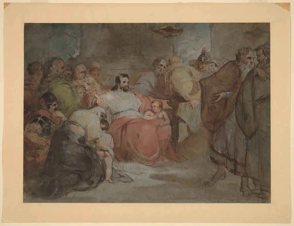Suffer the Little Children, by Thomas Sully, gouache, 1828