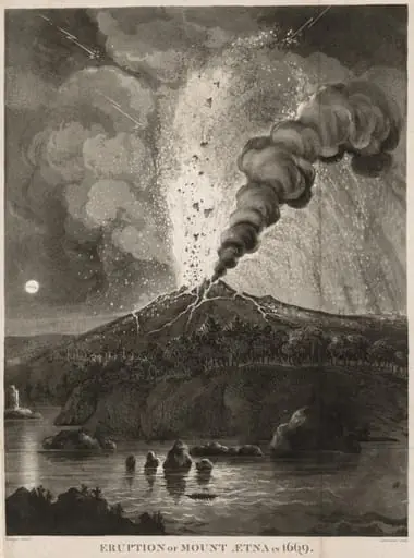 Eruption of Mount Aetna in 1669, by Thomas Sutherland