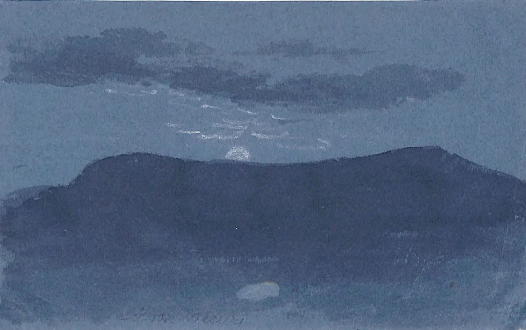 Moonlit Landscape, by Thomas Tudor, 1820