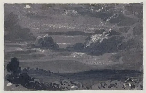 Study of a landscape with clouds, by Thomas Tudor
