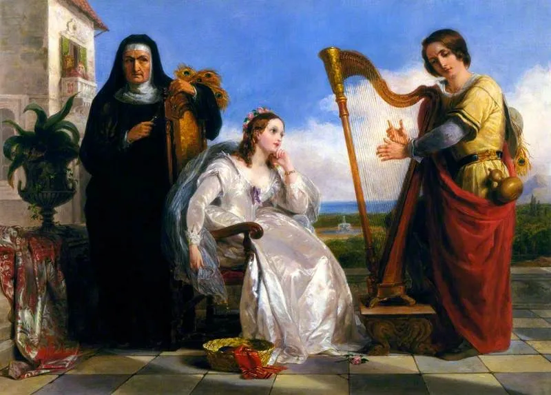 Suspicion, by Thomas Uwins, oil, 1848