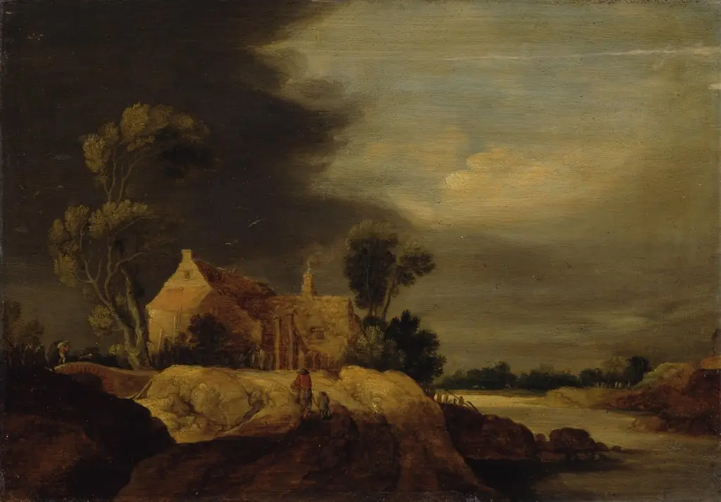 A Landscape with Farmer's House at a River, by Thomas van Apshoven