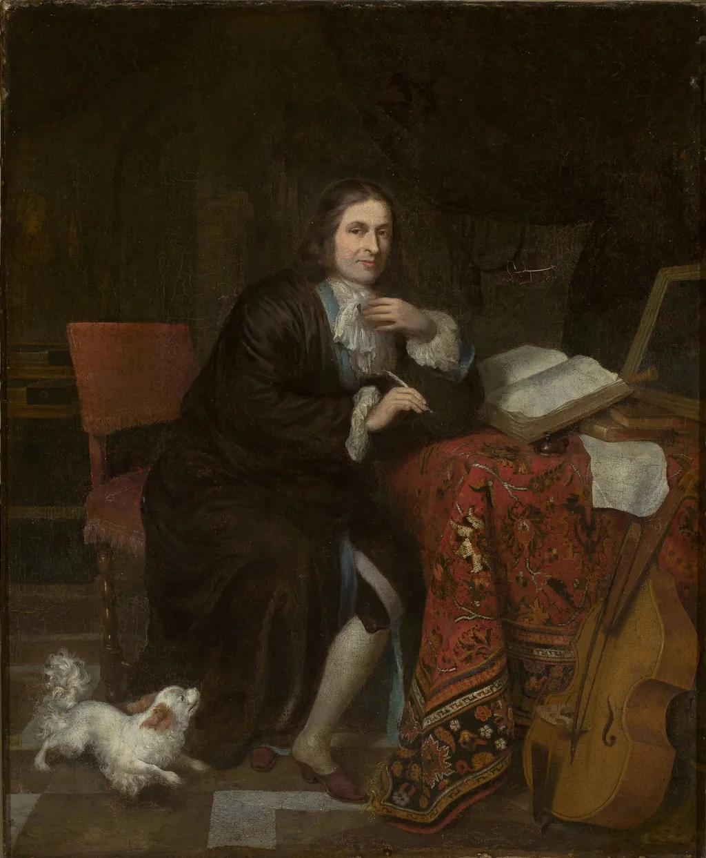 Man at the table, by Thomas van der Wilt, oil, 1706