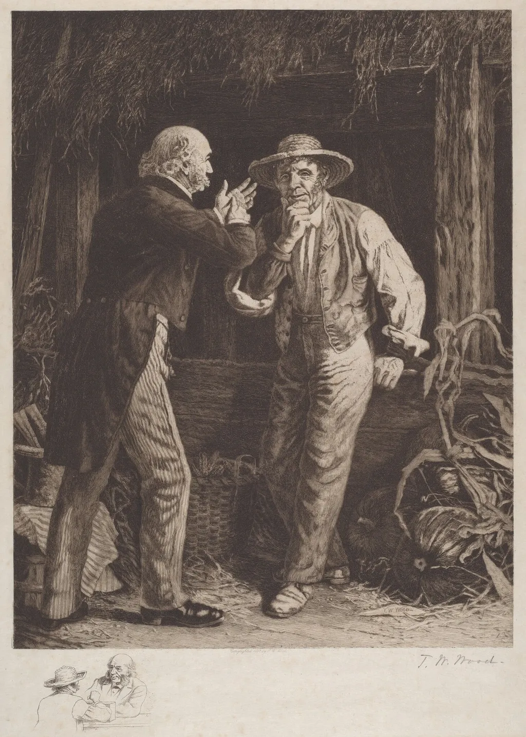The Day Before the Election, by Thomas Waterman Wood, ink, 1887