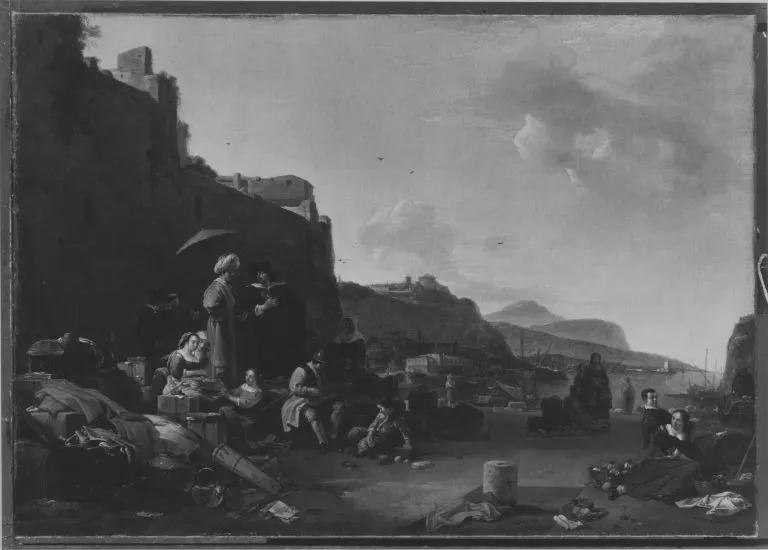 Hafenszene, by Thomas Wijck, unspecified, 1646