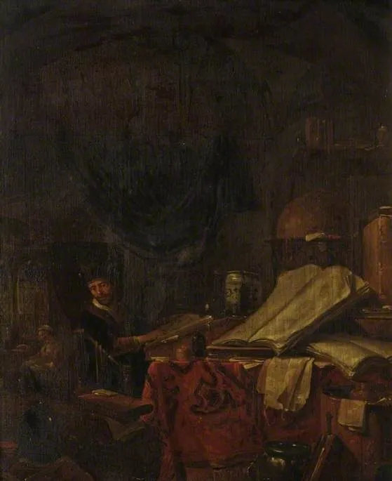 The Alchemist, by Thomas Wijck, oil, 1656