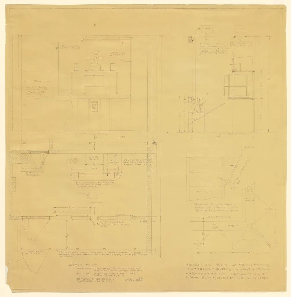 Untitled, by Thomas Wilfred, graphite, 1964