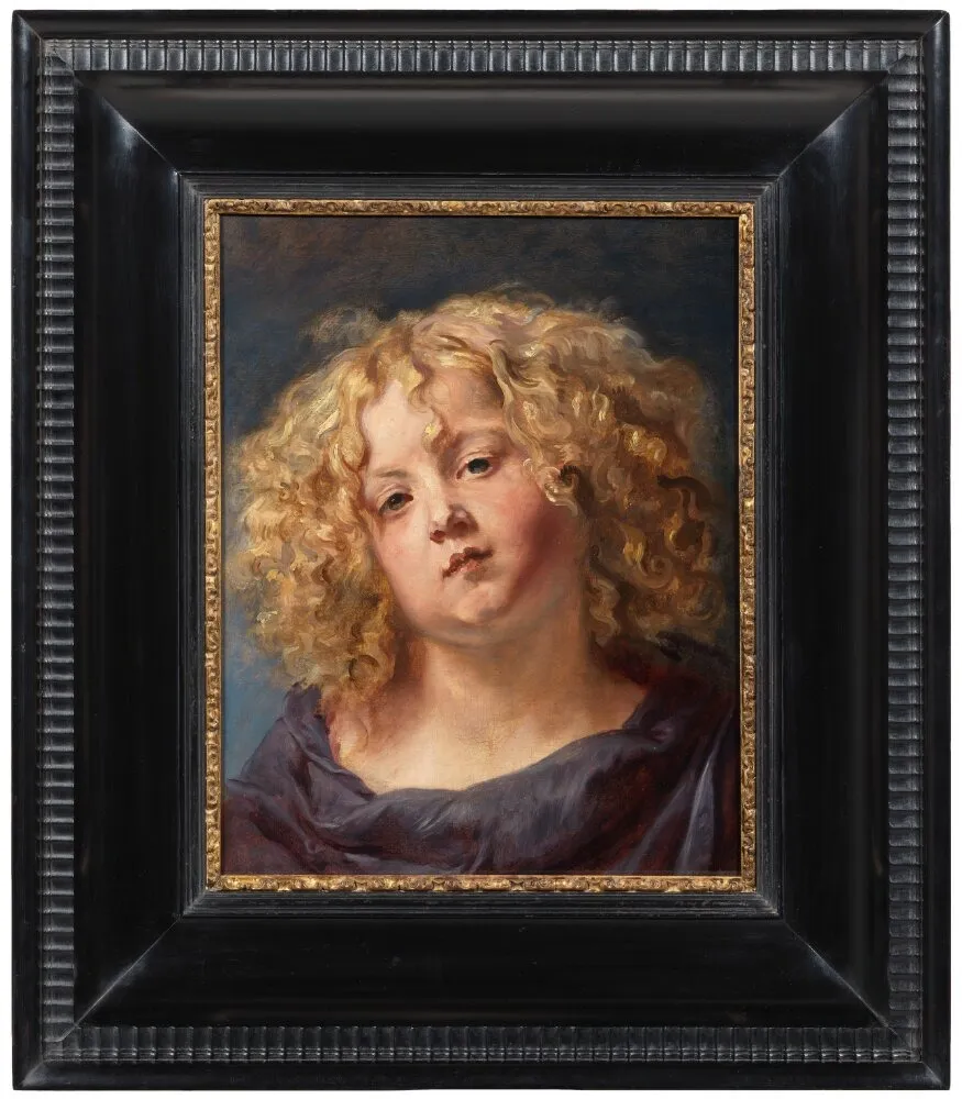Study of a Boy's Head, by Thomas Willeboirts Bosschaert, oil, 1644