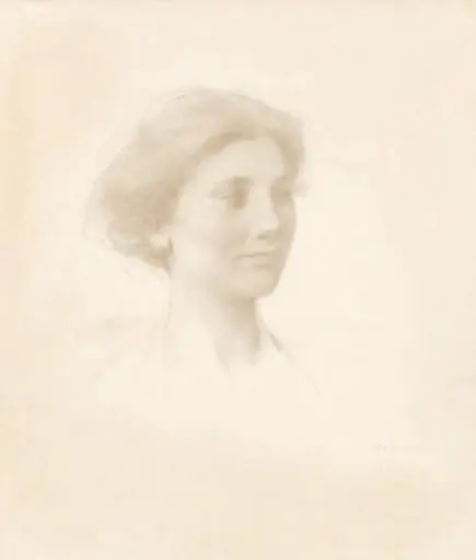 Head of a Girl, by Thomas Wilmer Dewing