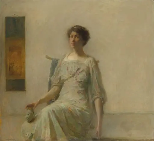 Lady with a Mask, by Thomas Wilmer Dewing