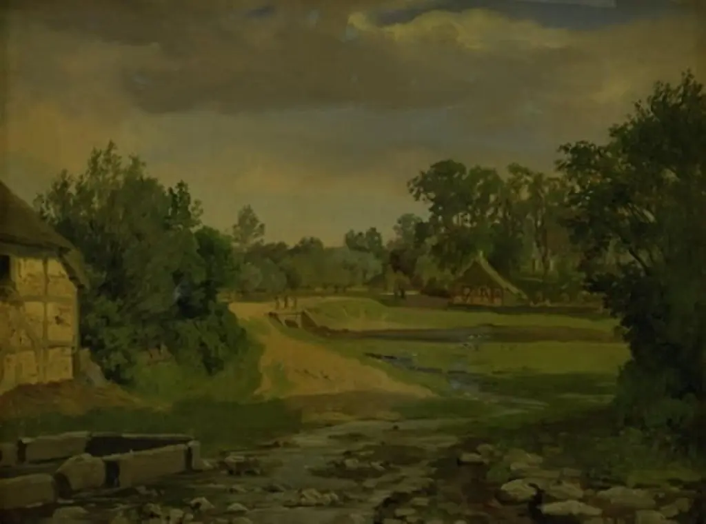 Vej gennem en dansk landsby, by Thorald Læssøe