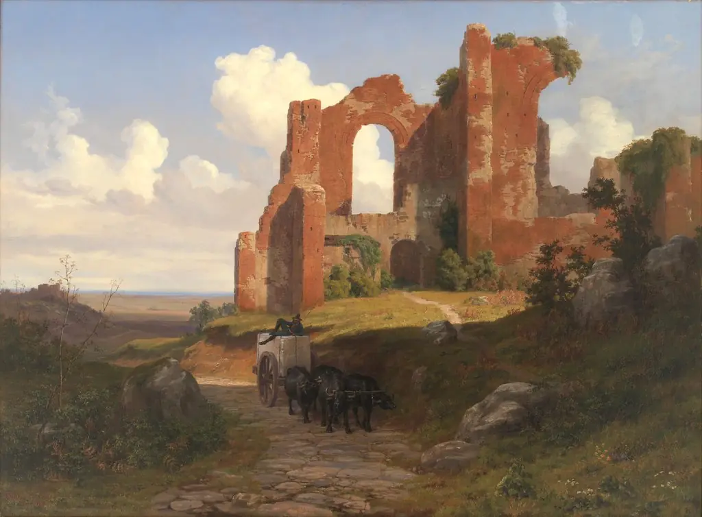 View of the Terme di Caracalla in Rome, by Thorald Læssøe