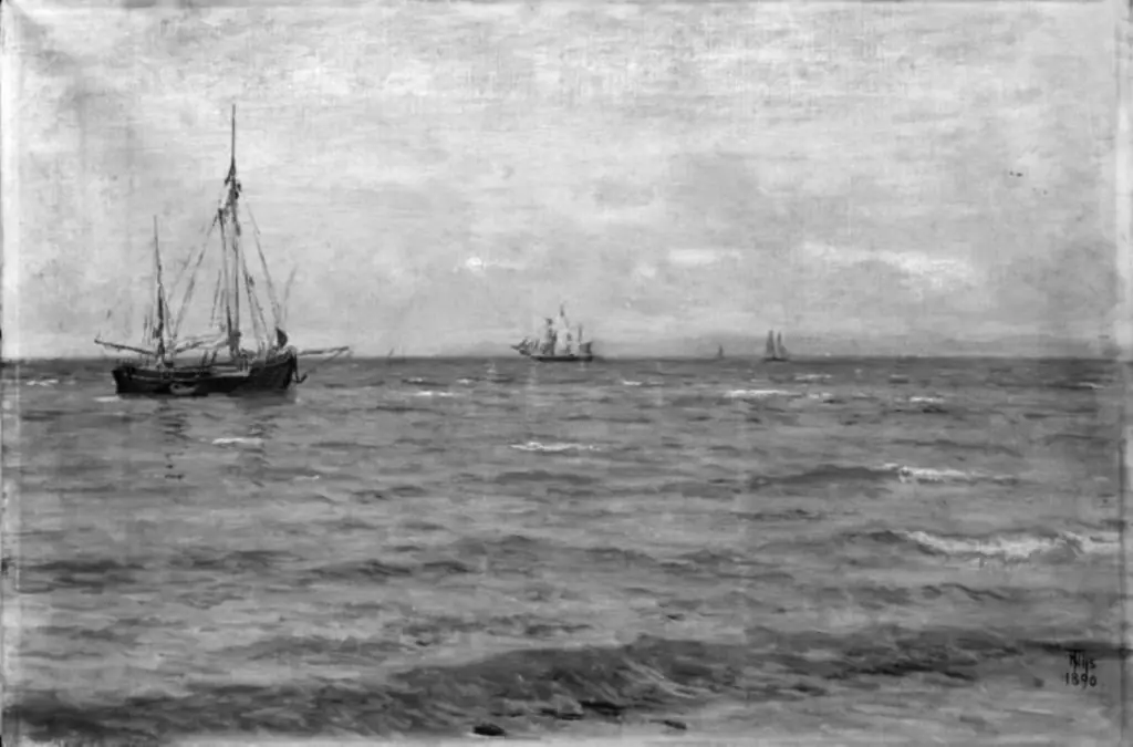 Sommerdag ved Hornbæk Strand, by Thorvald Niss