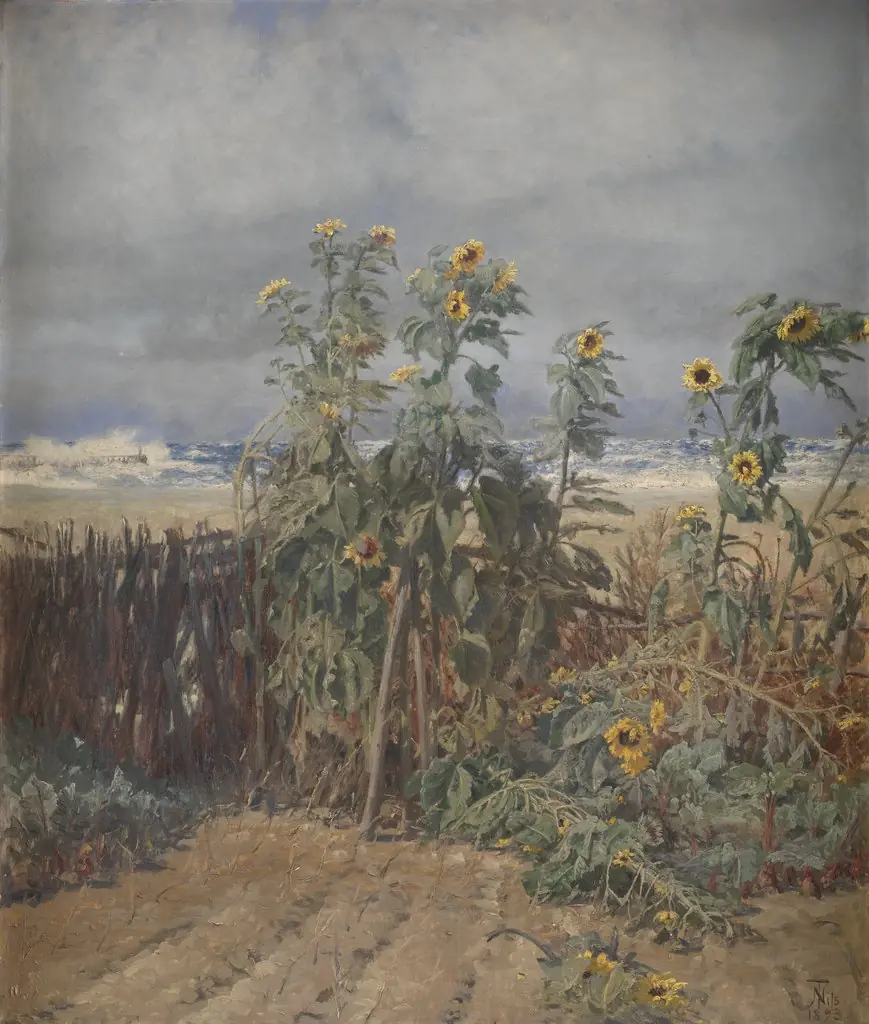 Sunflowers on a Beach, by Thorvald Niss