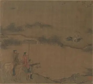 Three Horsemen Hunting Wild Geese