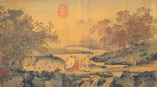 Three Men Laughing by Tiger Creek