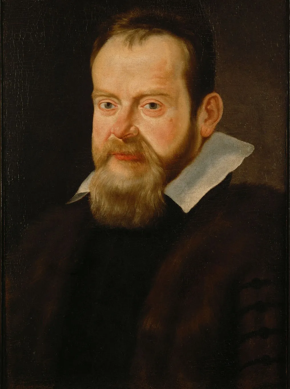 Galileo Galilei (1564-1642) in pelzverbrämtem Mantel, Brustbild, by Tiberio Titi, oil, 1611