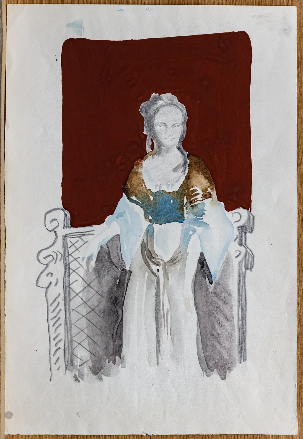 Doamnă în costum de epocă, by Tiberiu Nicorescu