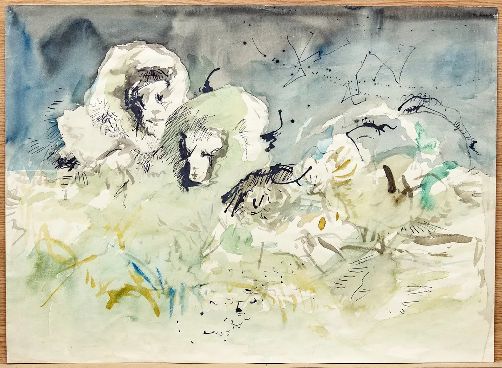 F: Personaje cu animale, by Tiberiu Nicorescu