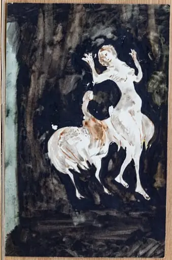 Femeie cu pasăre, by Tiberiu Nicorescu