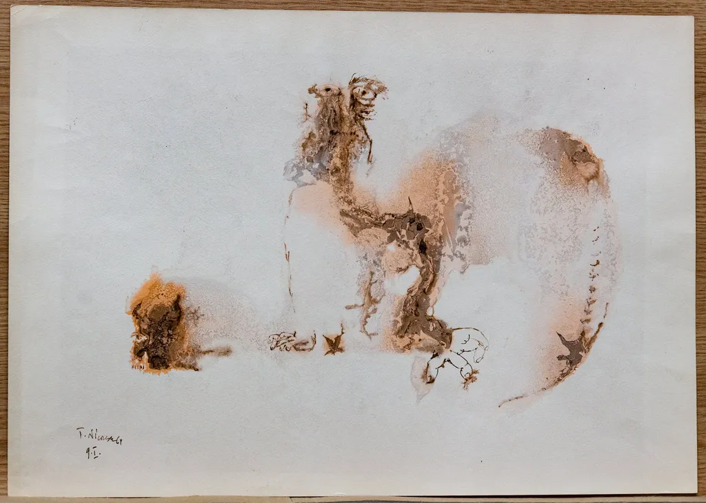 Jocul degetelor (față)/ Portrete (verso), by Tiberiu Nicorescu