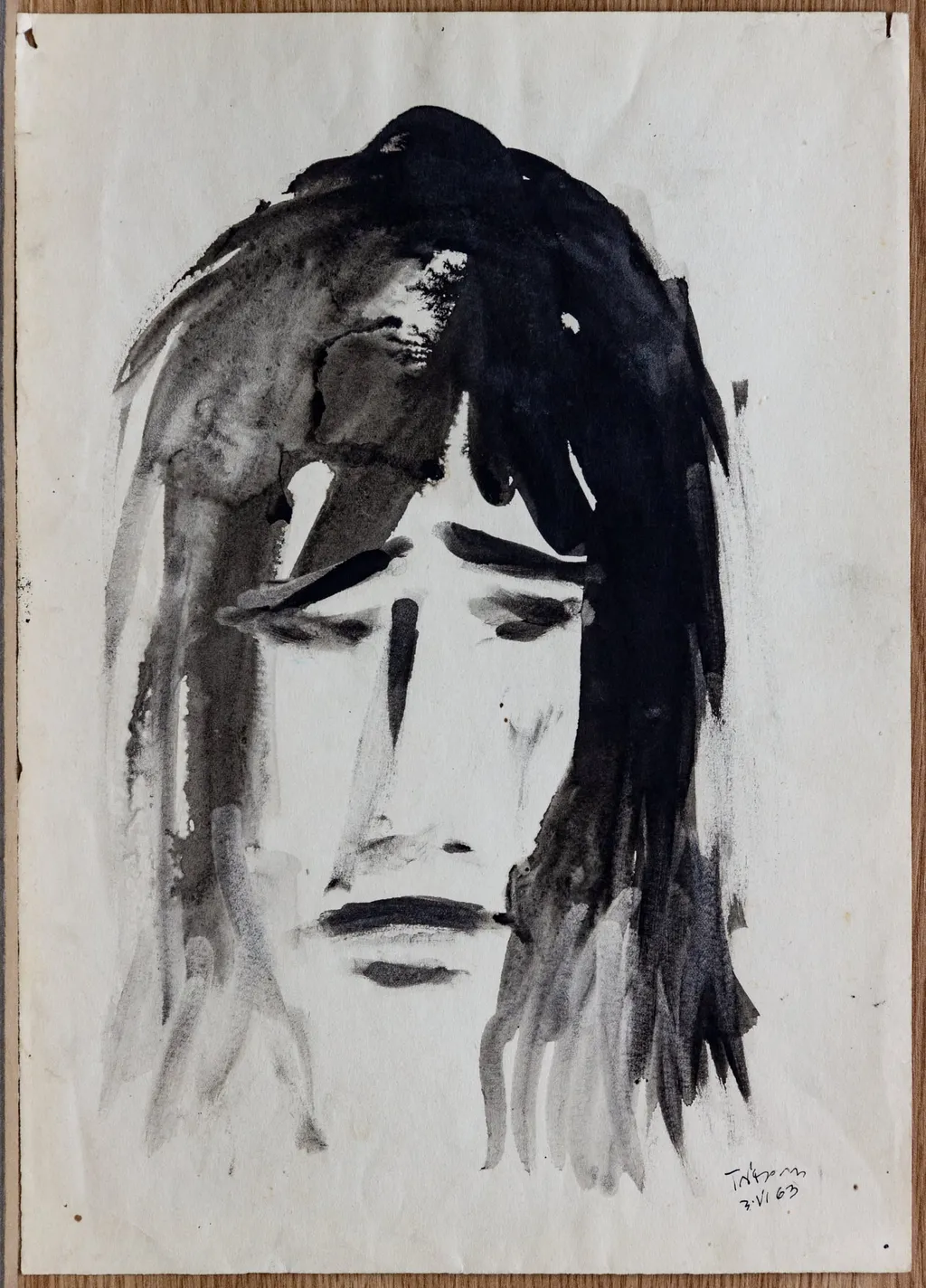 Portretul prietenei - schița III, by Tiberiu Nicorescu
