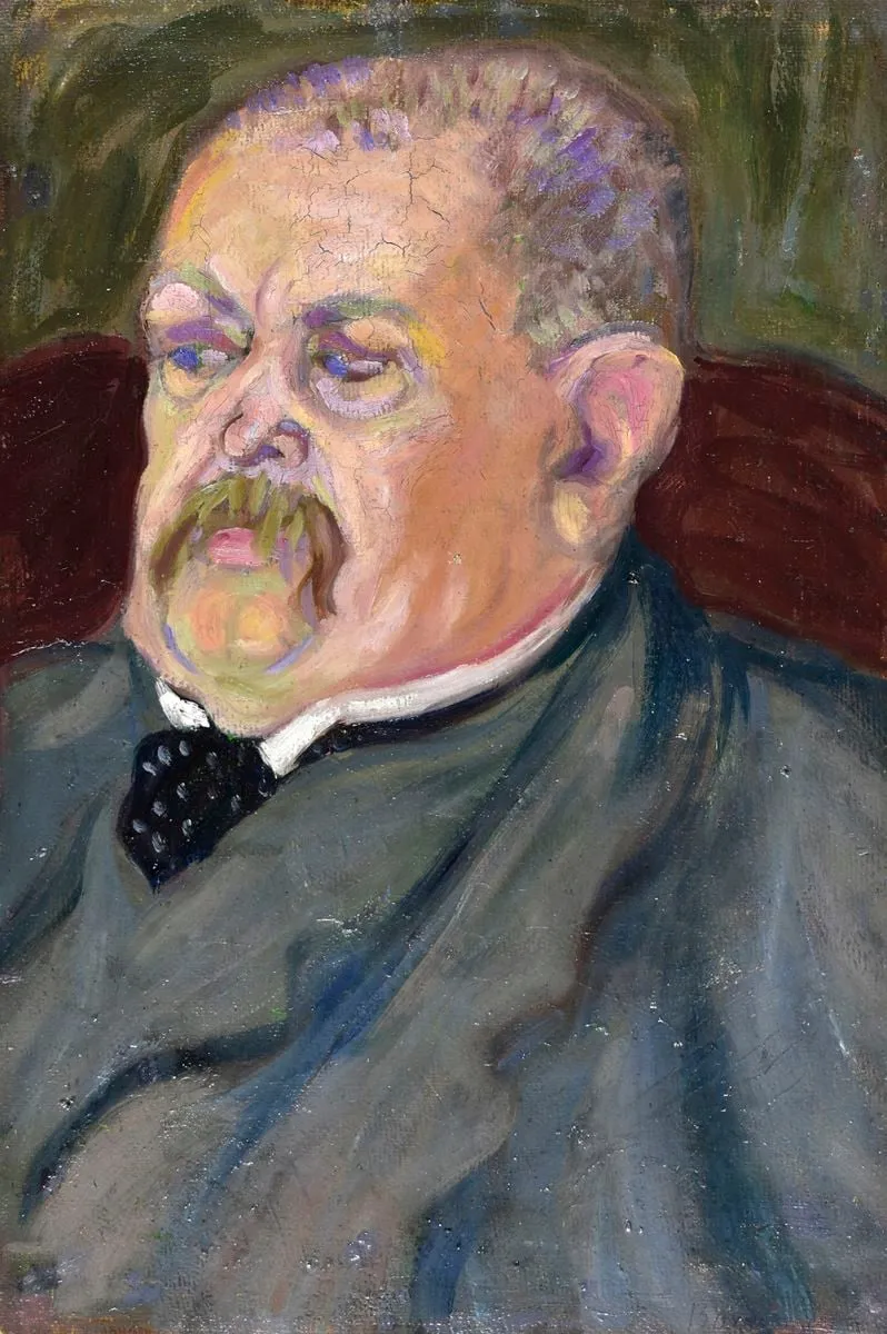Portret de bărbat/ Scenă cu personaje (verso), by Tibor Boromisza, unspecified, 20