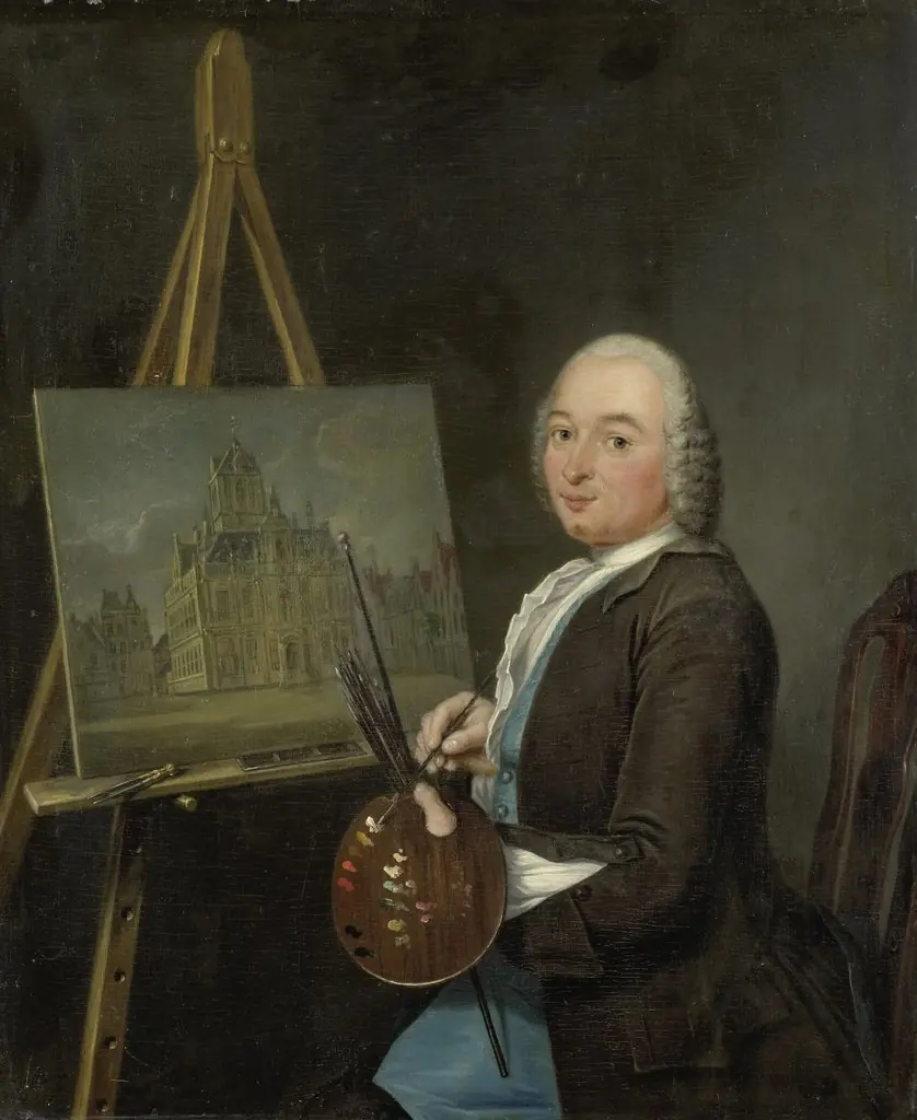 Portrait of Jan ten Compe, Painter and Art Dealer in Amsterdam, by Tibout Regters