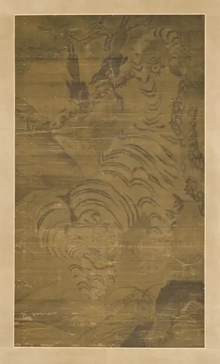 Tiger, Magpies, and Pine