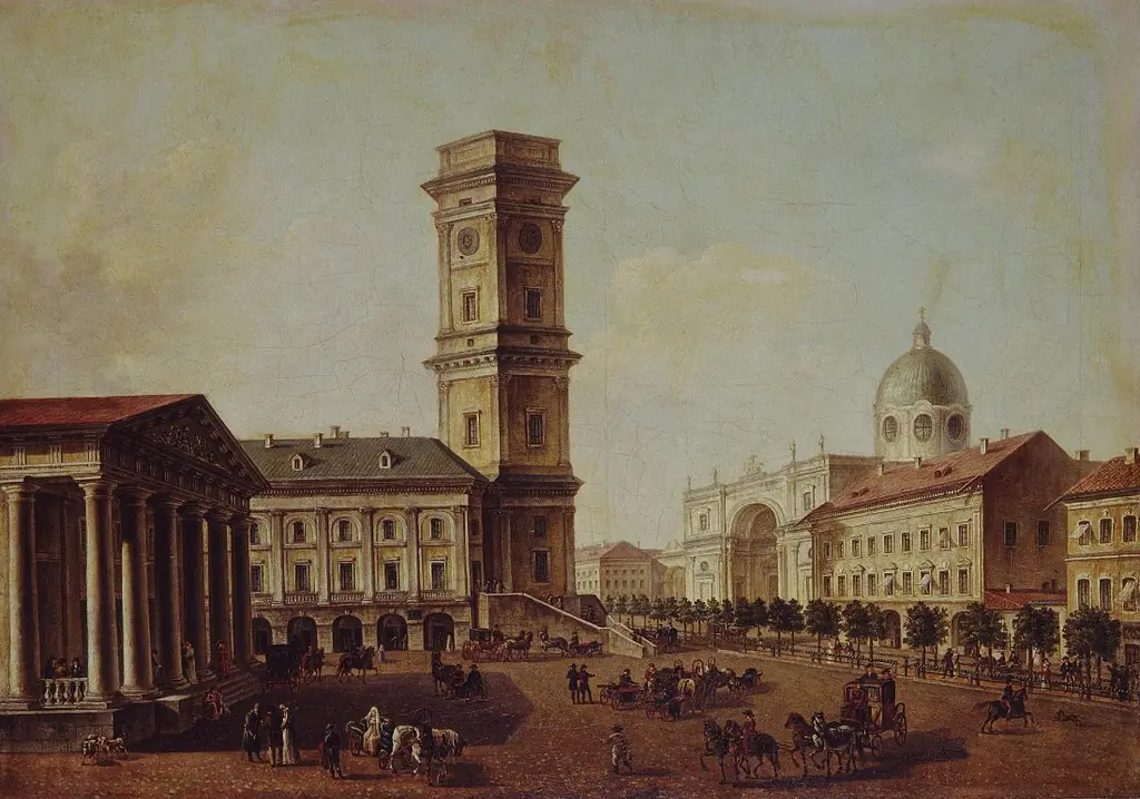 The View of Nevsky Prospect near the City Duma in St Petersburg, by Timofey Vasilyev
